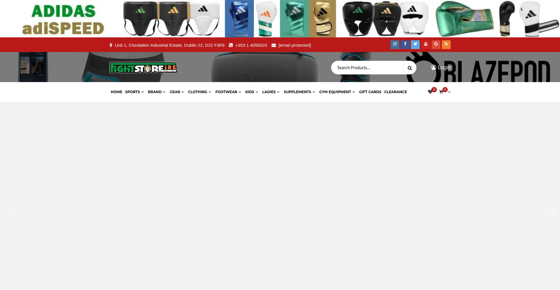 Website screenshot of Fightstoredublin.ie