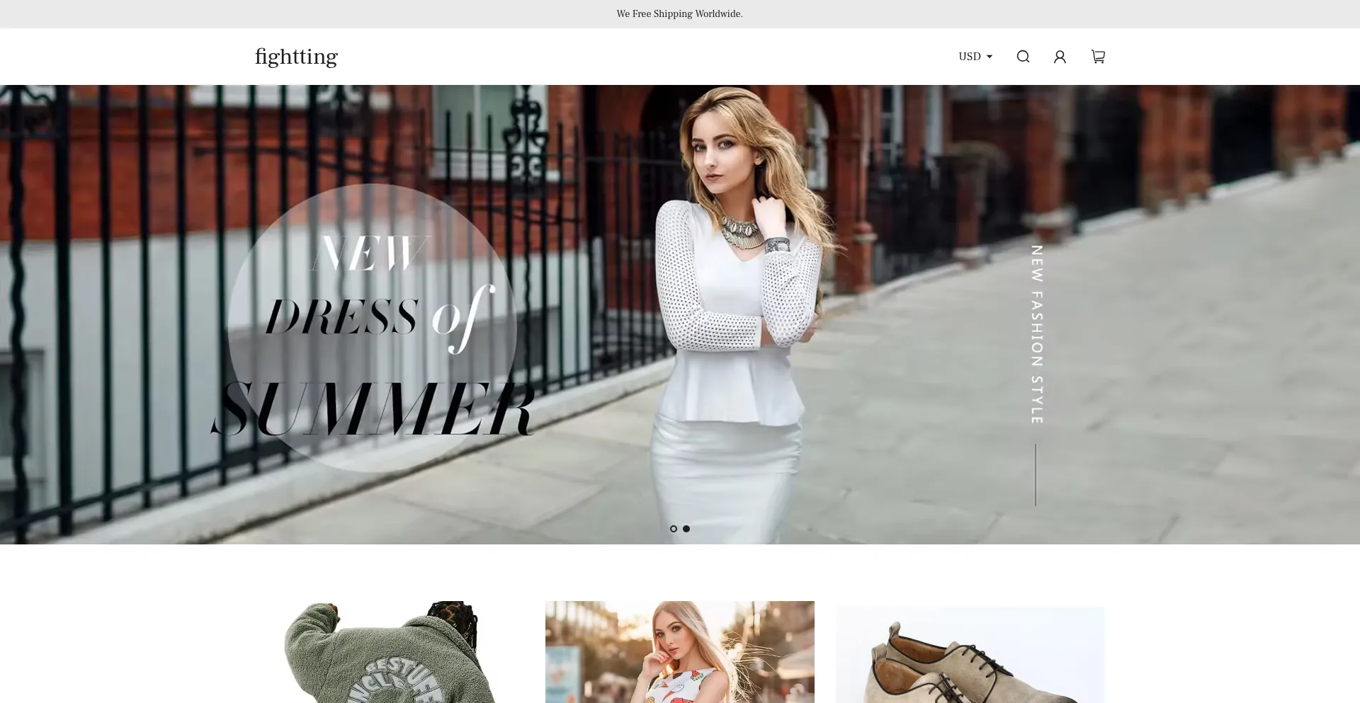 Website screenshot of Fightting.top
