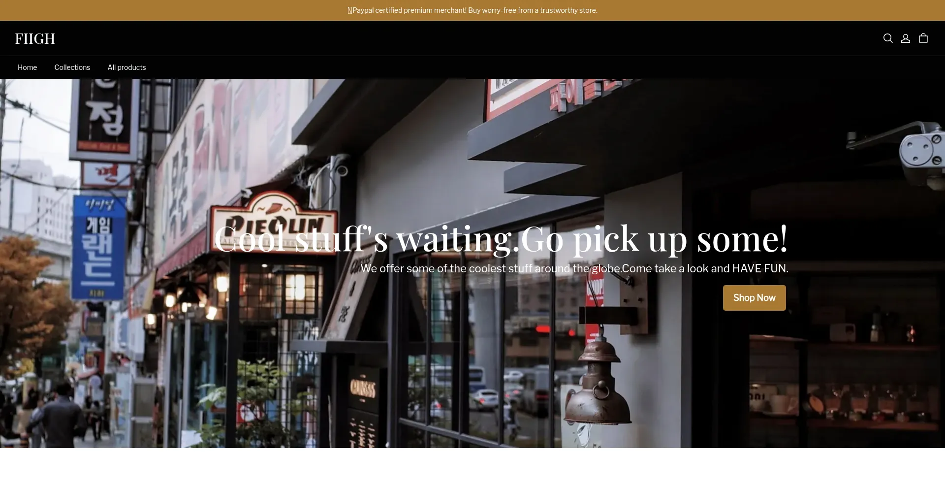 Website screenshot of Fiigh.com