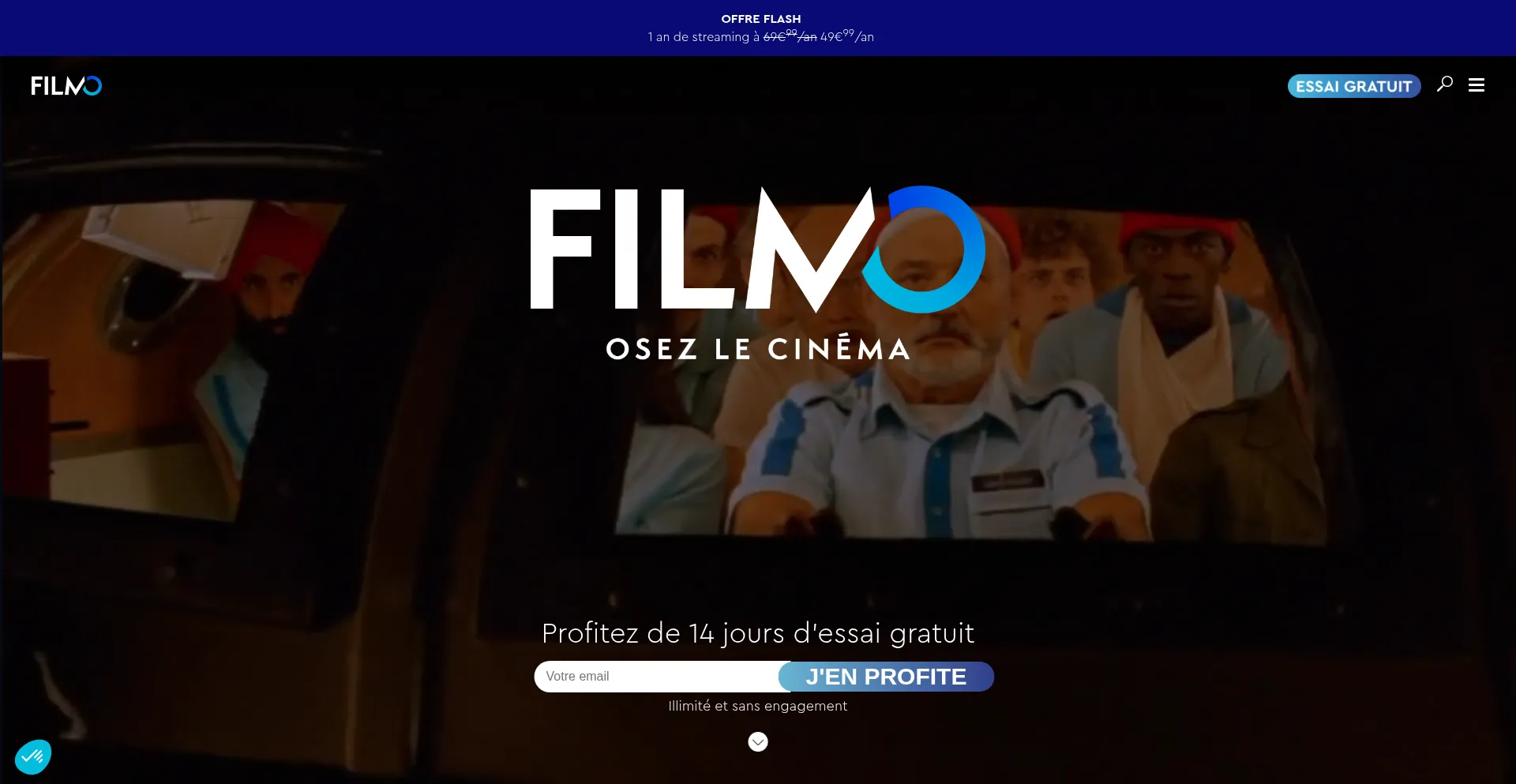 Website screenshot of Filmotv.fr