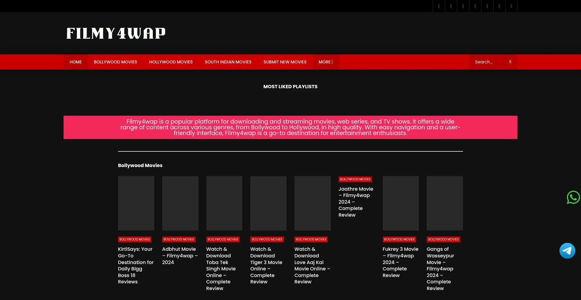 Filmy4waps.com.in Screenshot