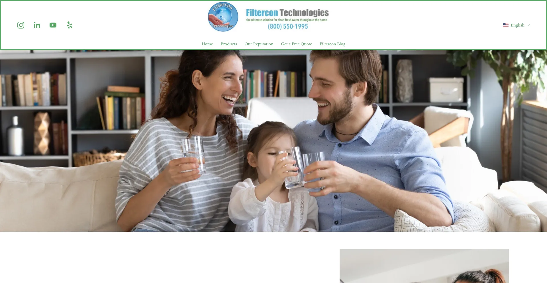 Website screenshot of Filtercon.com