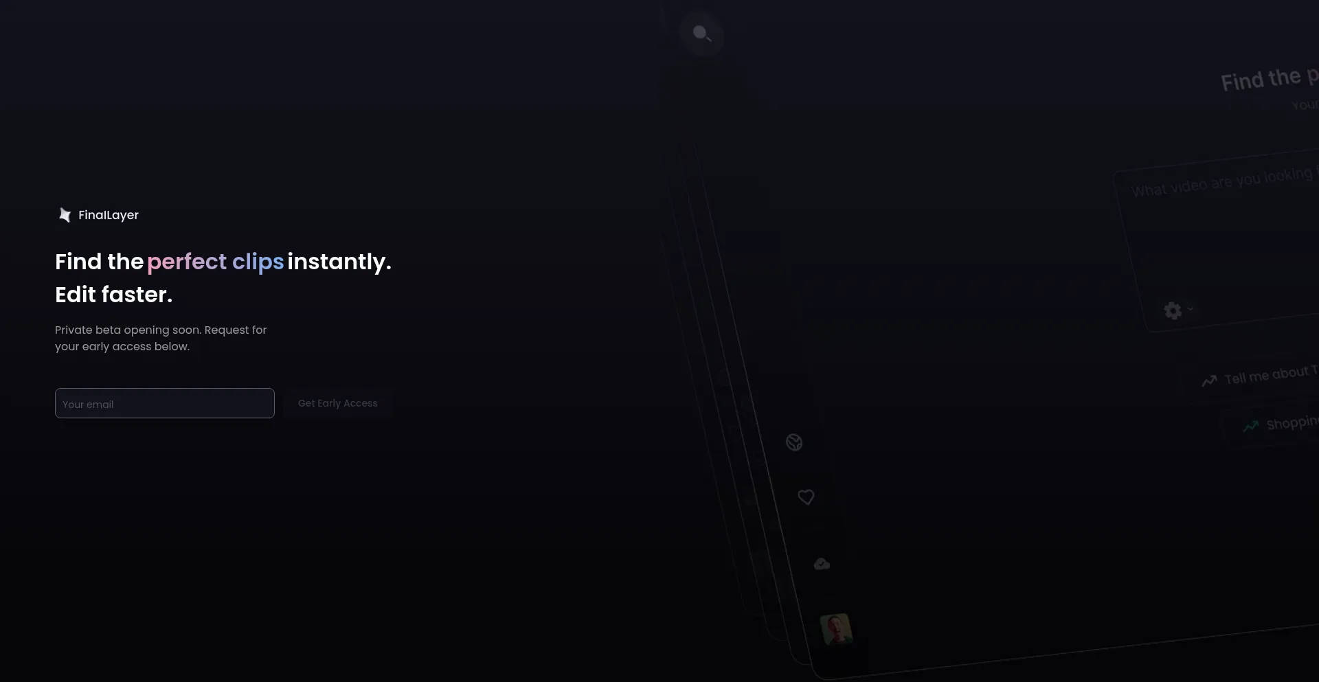 Website screenshot of Finallayer.com