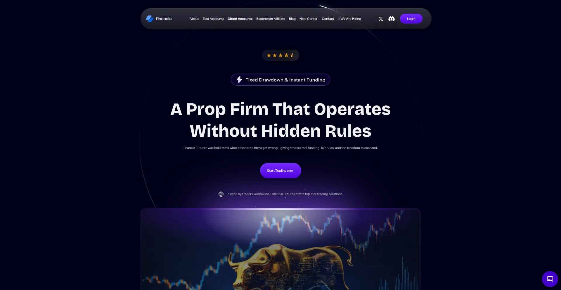 Website screenshot of Financiafutures.com