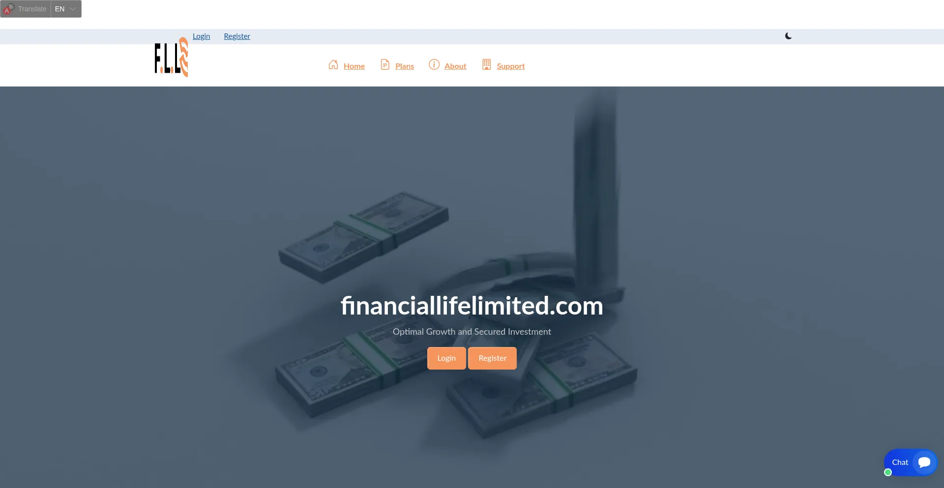 Website screenshot of Financiallifelimited.com