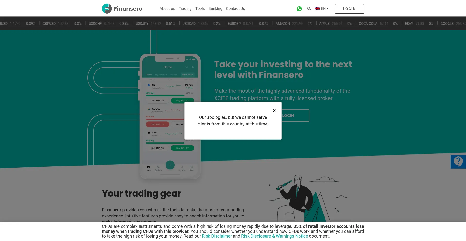 Finansero.com Screenshot