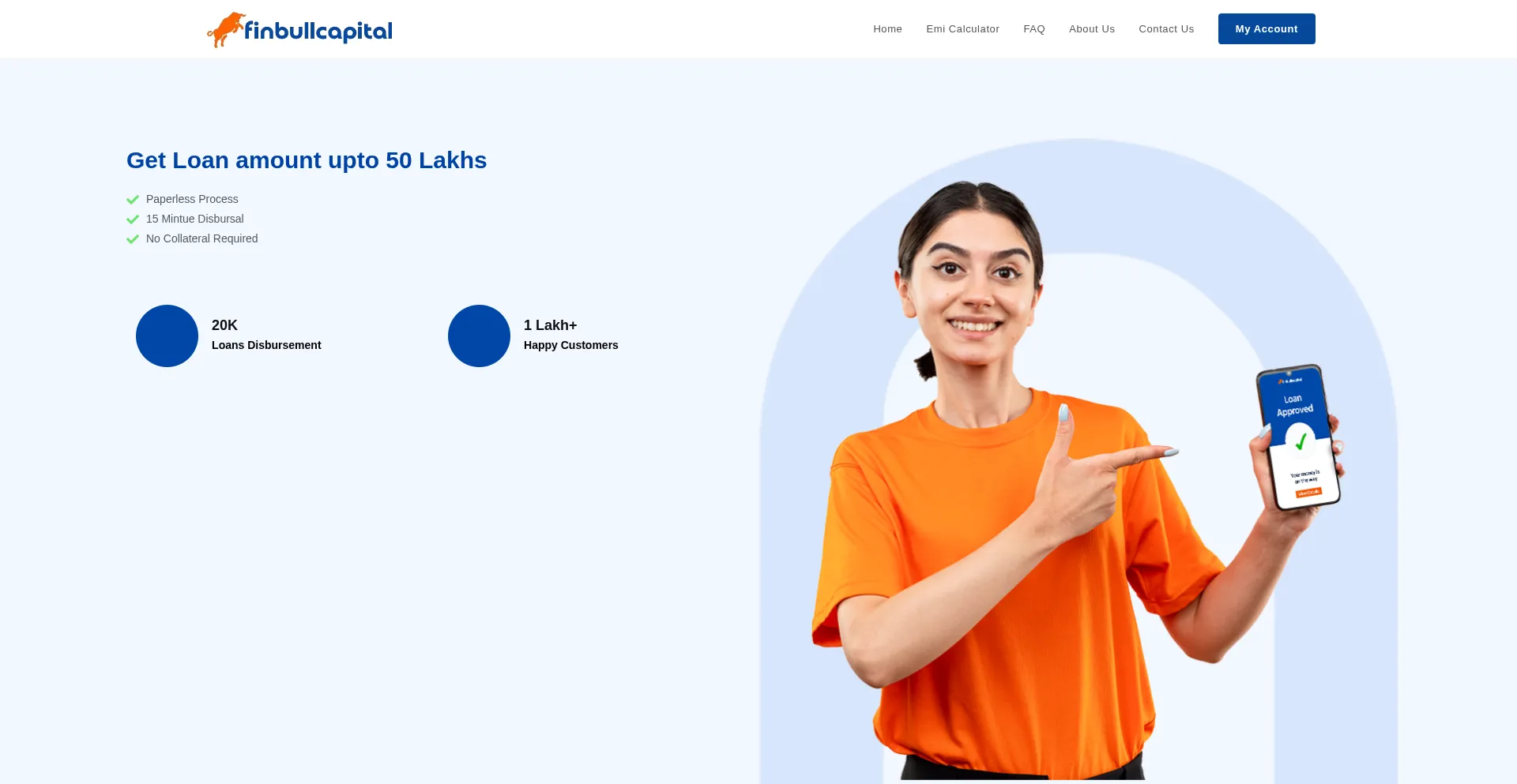 Website screenshot of Finbullcapital.com