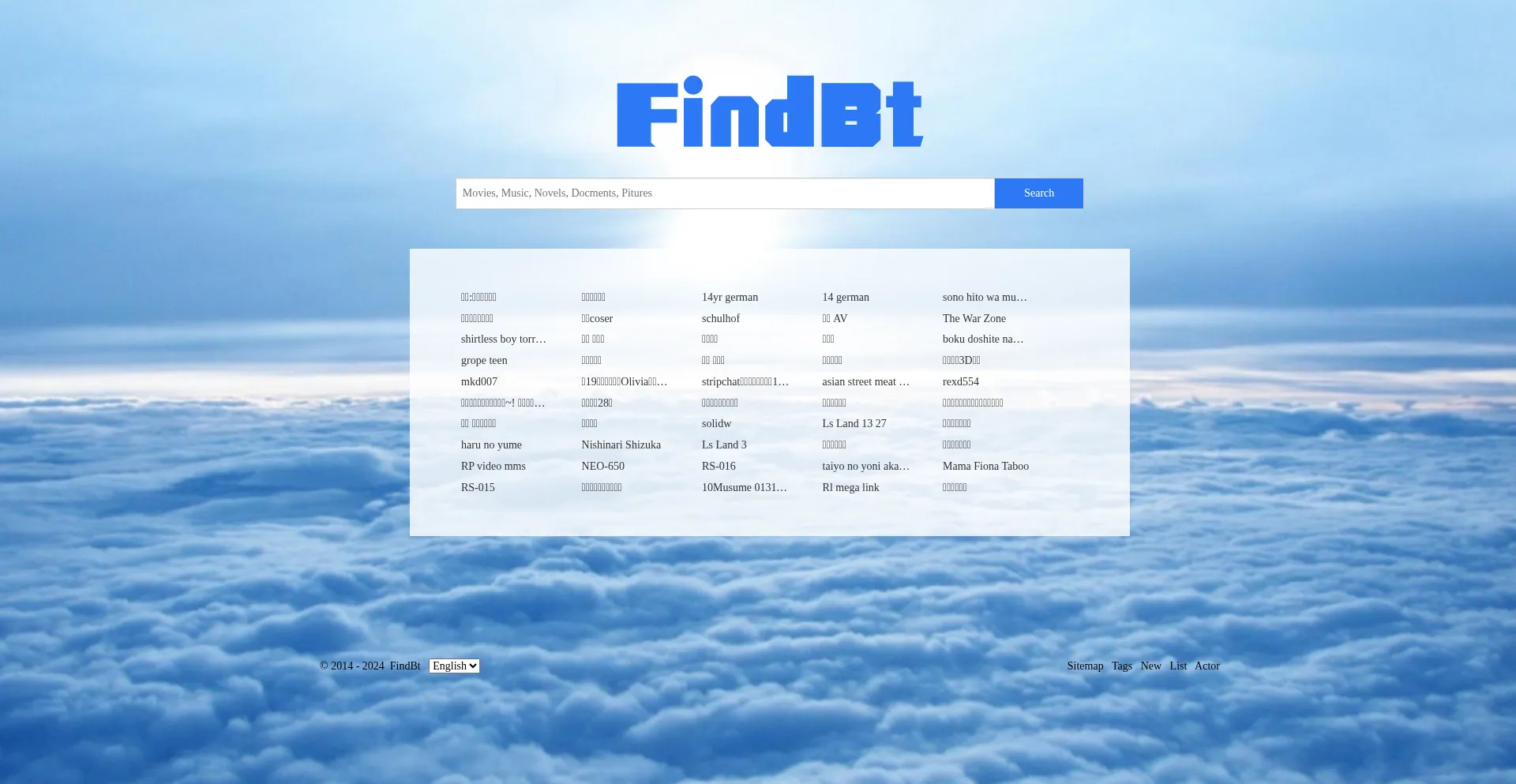 Website screenshot of Findbt.cc