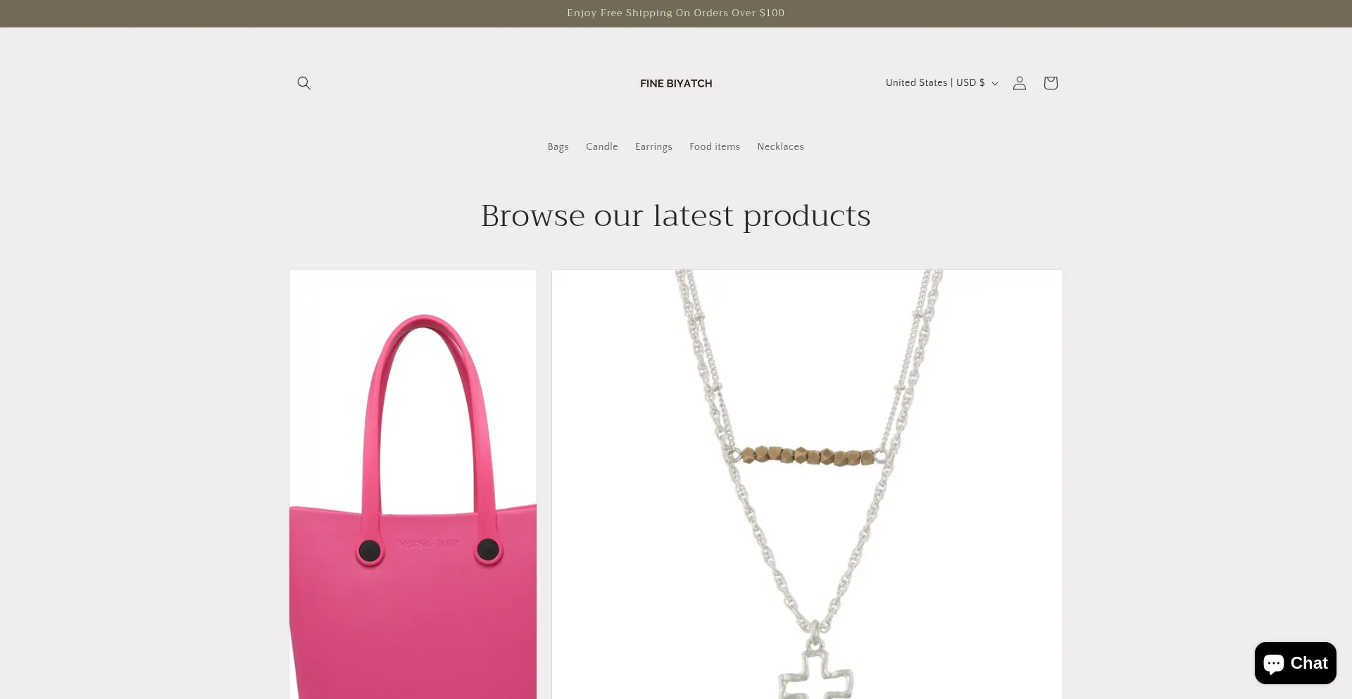Website screenshot of Finebiyatch.com