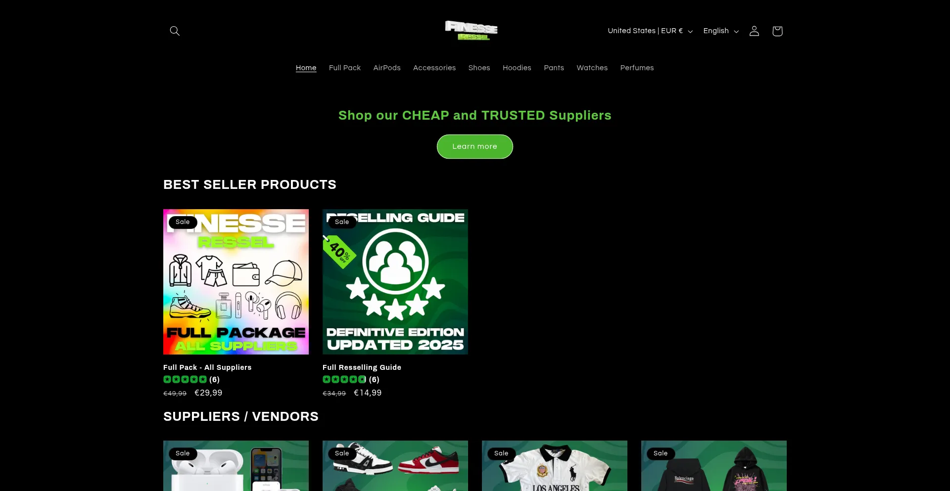 Website screenshot of Finessersl.it