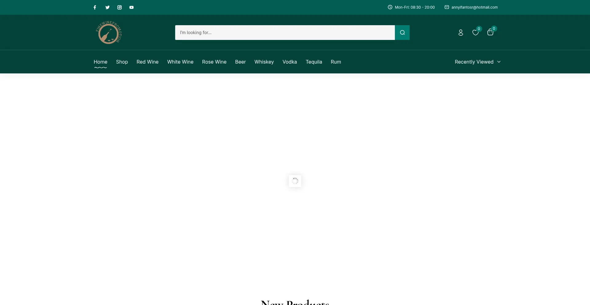 Website screenshot of Finewinepromotion.com