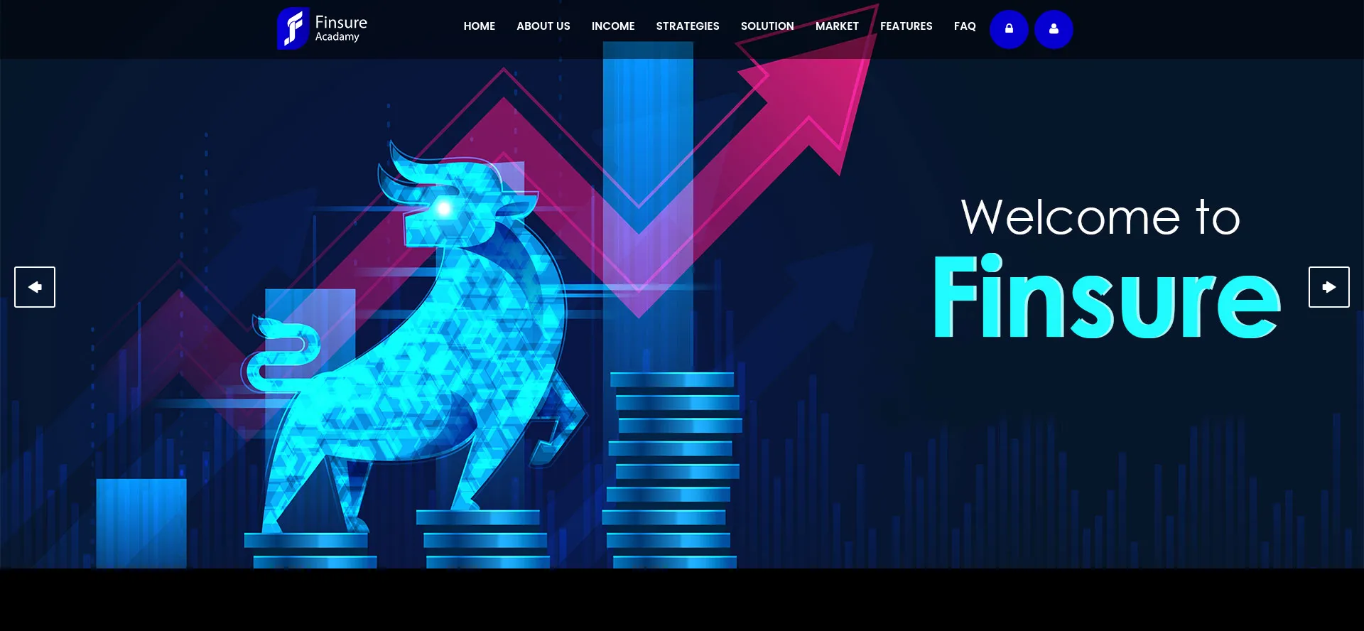 Website screenshot of Finsure.academy