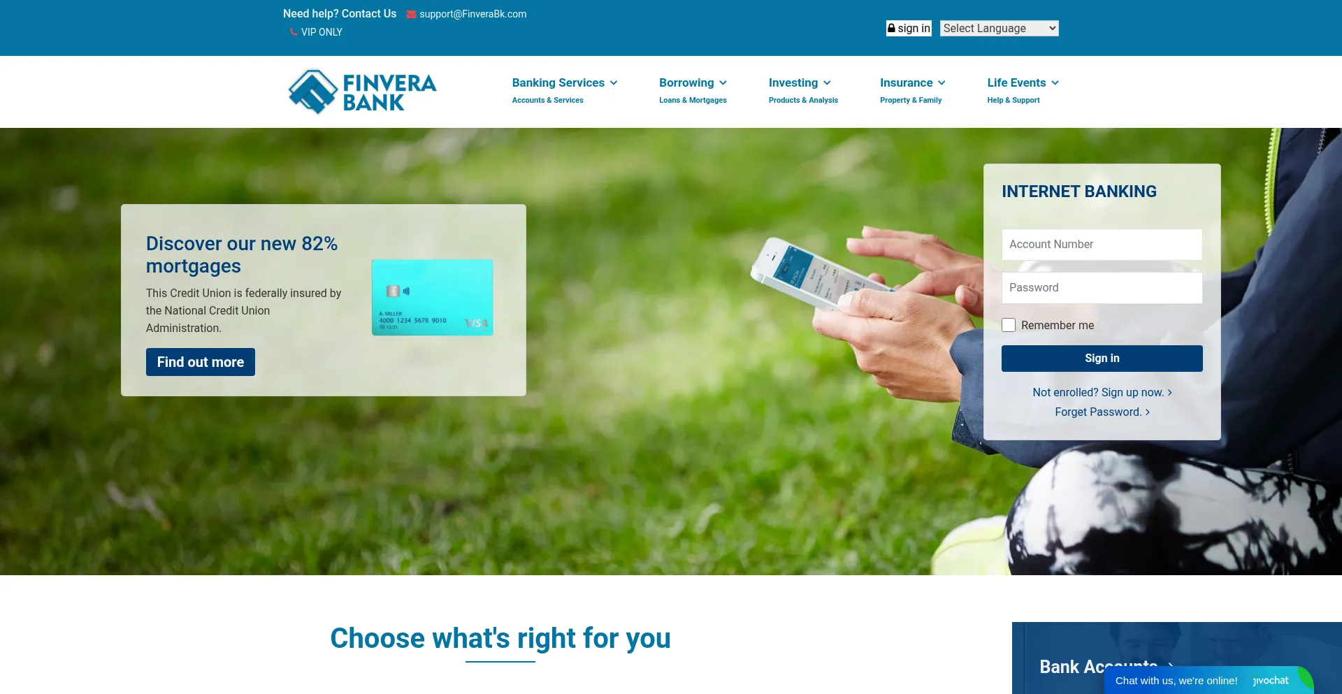 Finverabk.com Screenshot