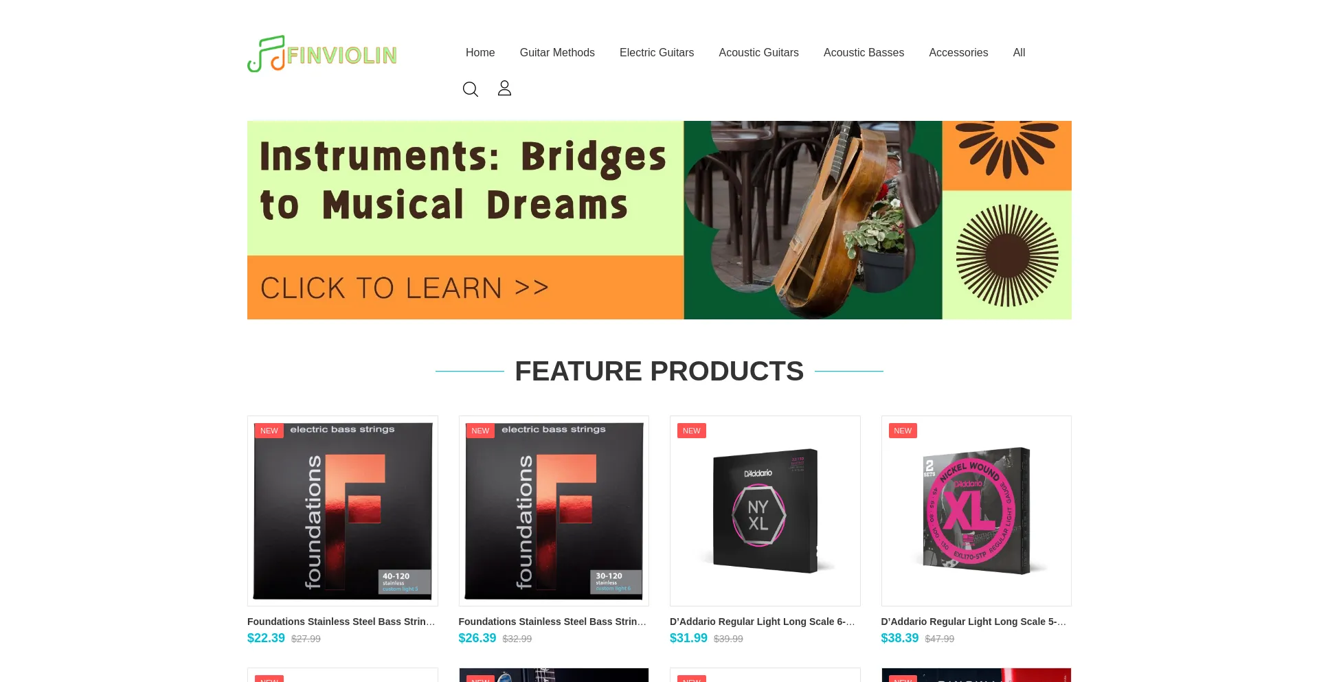 Website screenshot of Finviolin.com