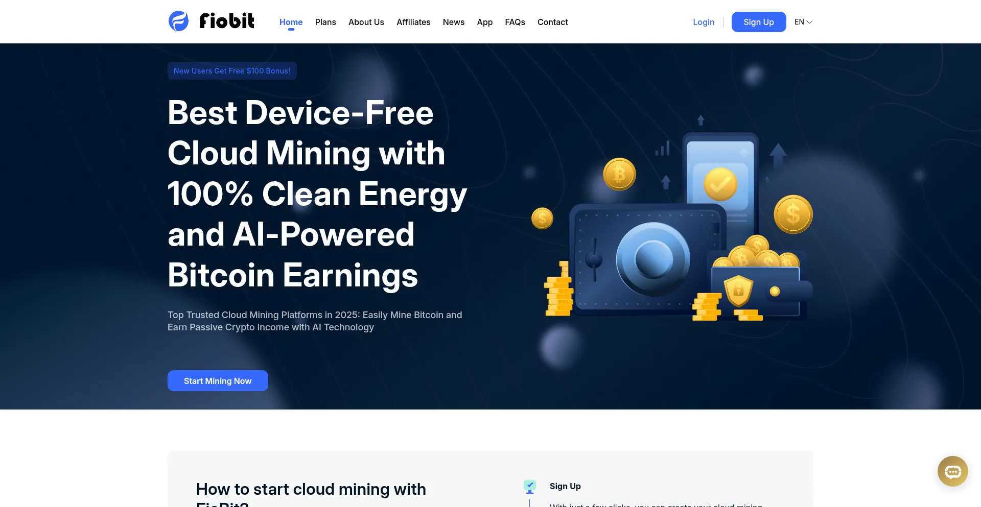 Website screenshot of Fiobit.com