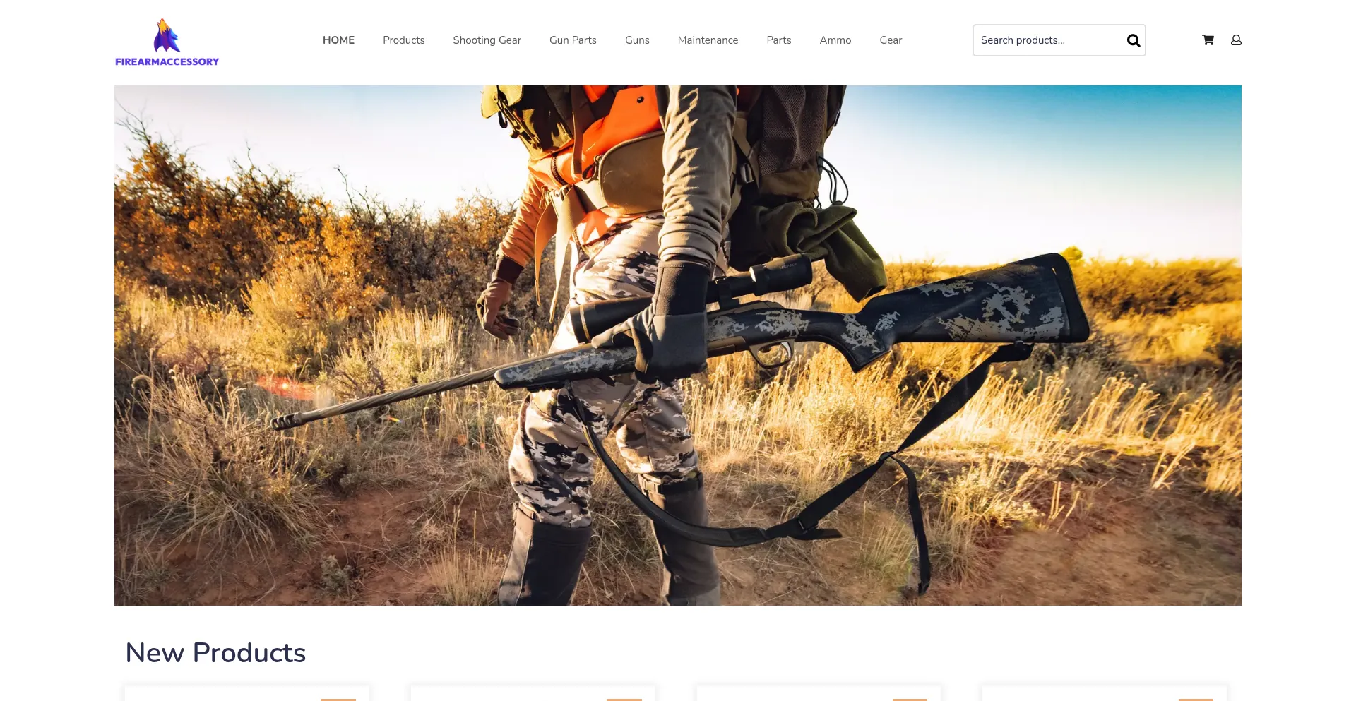 Website screenshot of Firearmaccessory.com