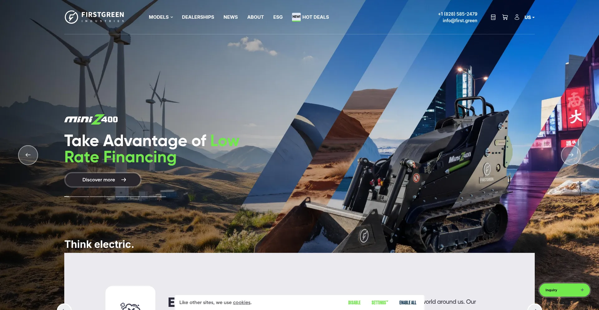 Website screenshot of First.green