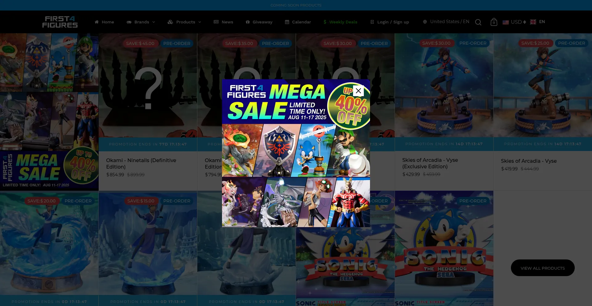 Website screenshot of First4figures.com