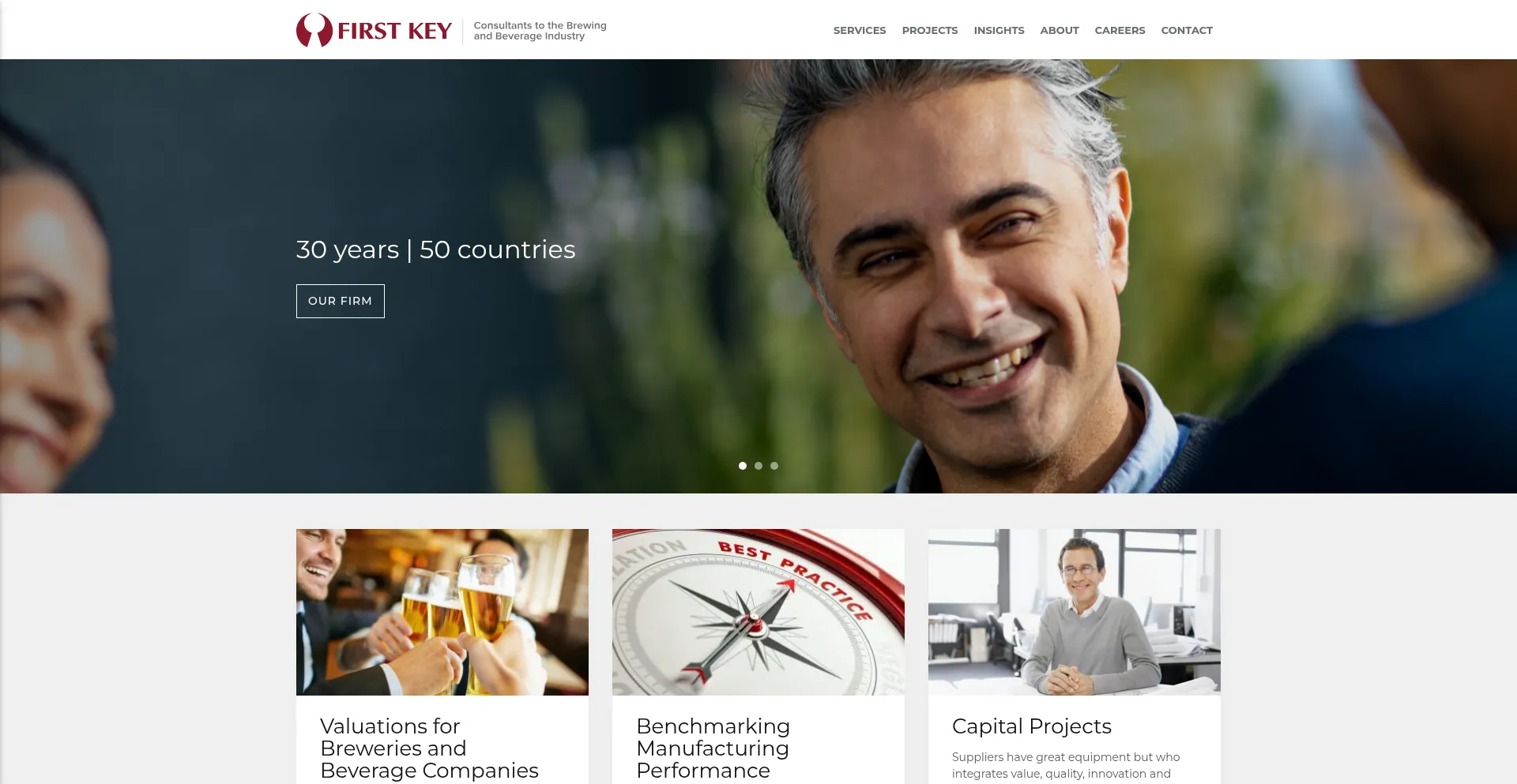 Website screenshot of Firstkey.com