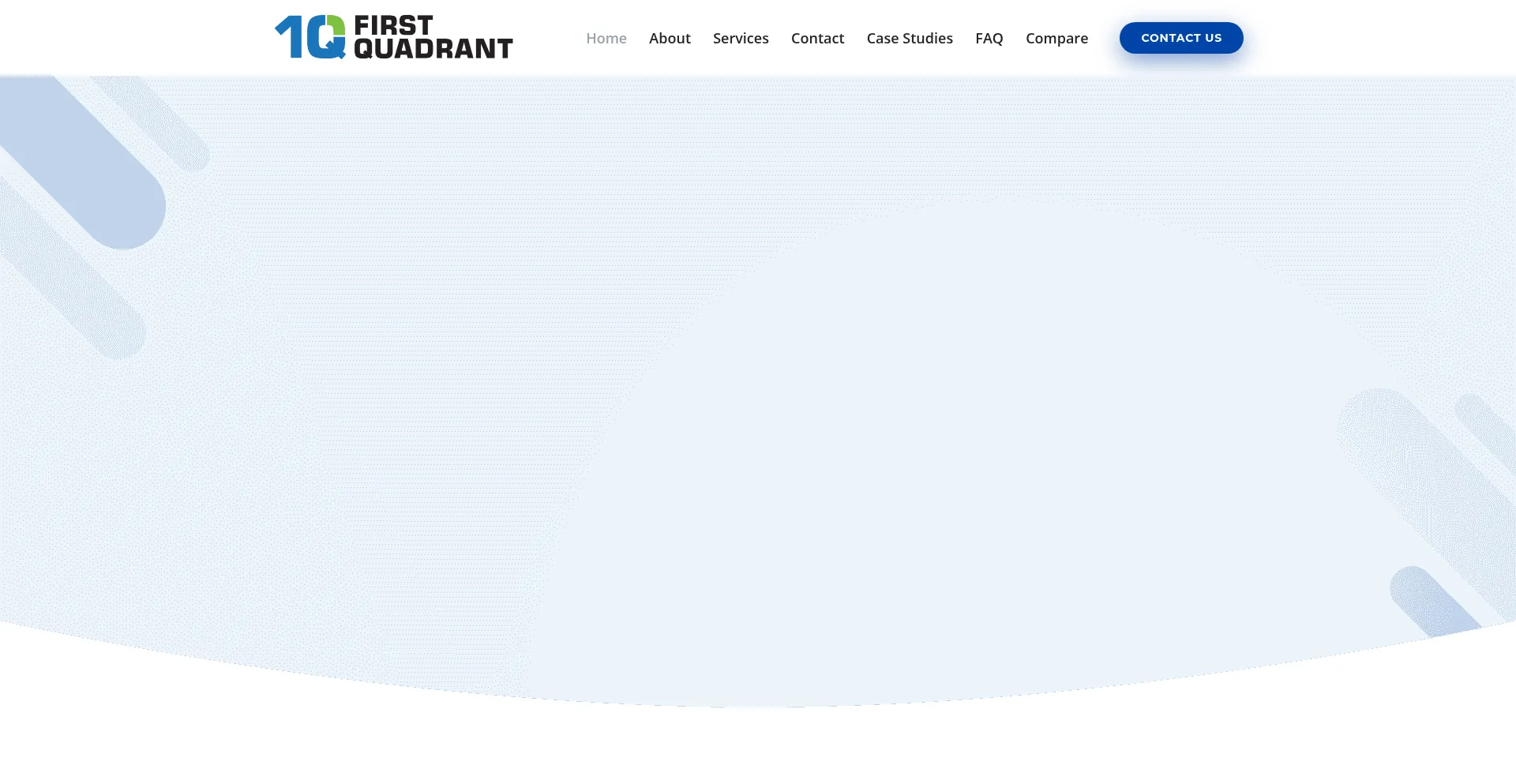 Website screenshot of Firstquadrantlabs.com
