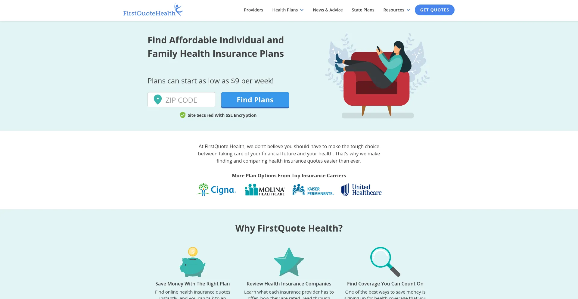 Firstquotehealth.com Screenshot