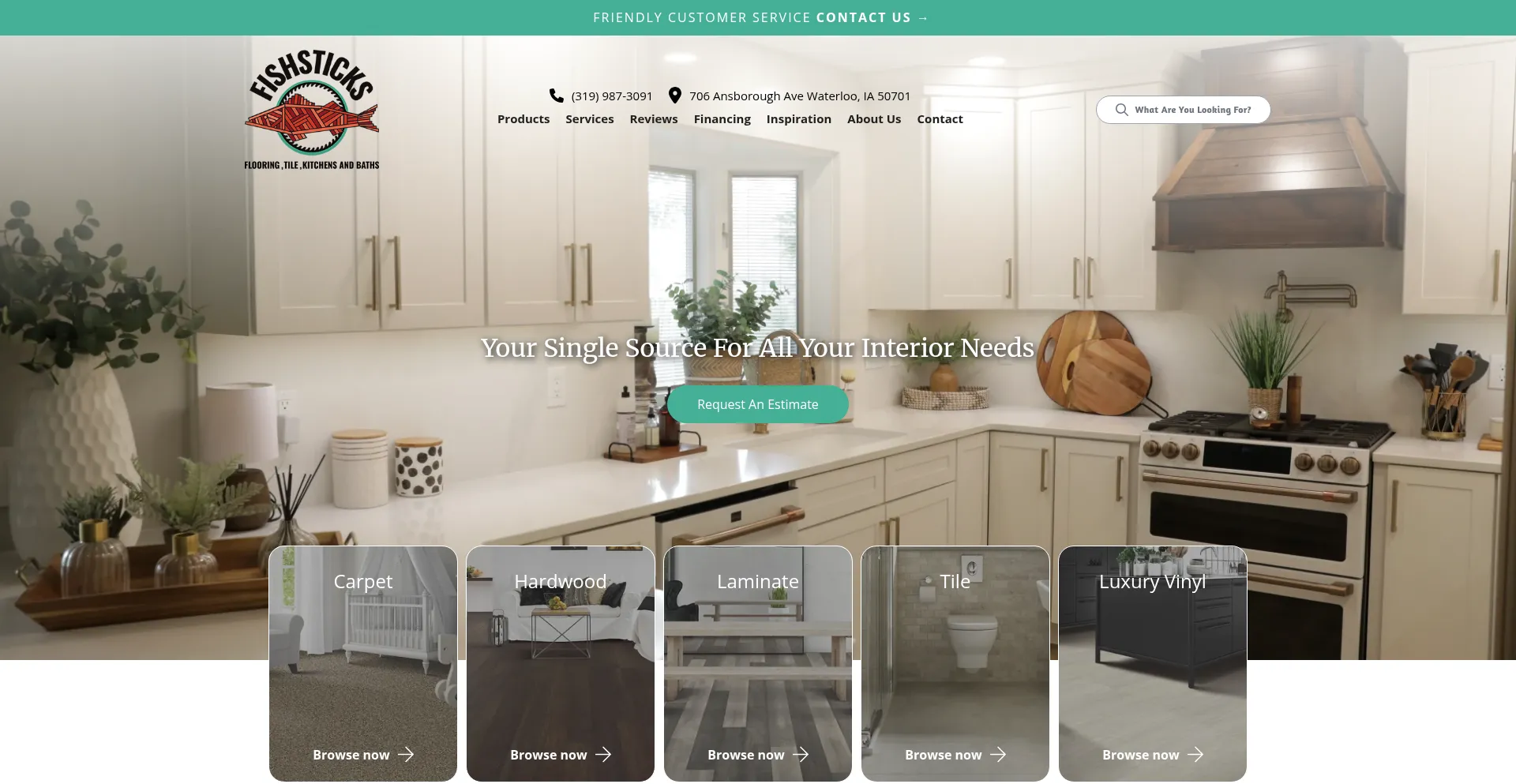 Website screenshot of Fishsticks.biz
