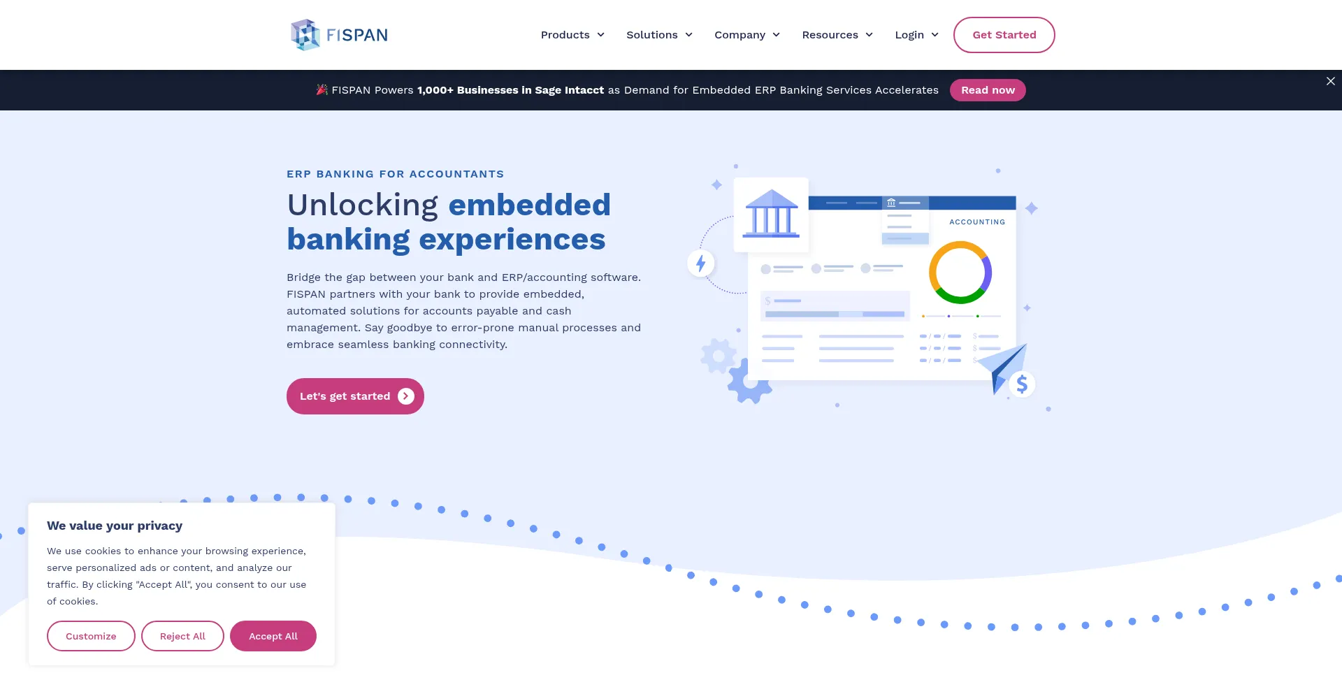 Website screenshot of Fispan.com