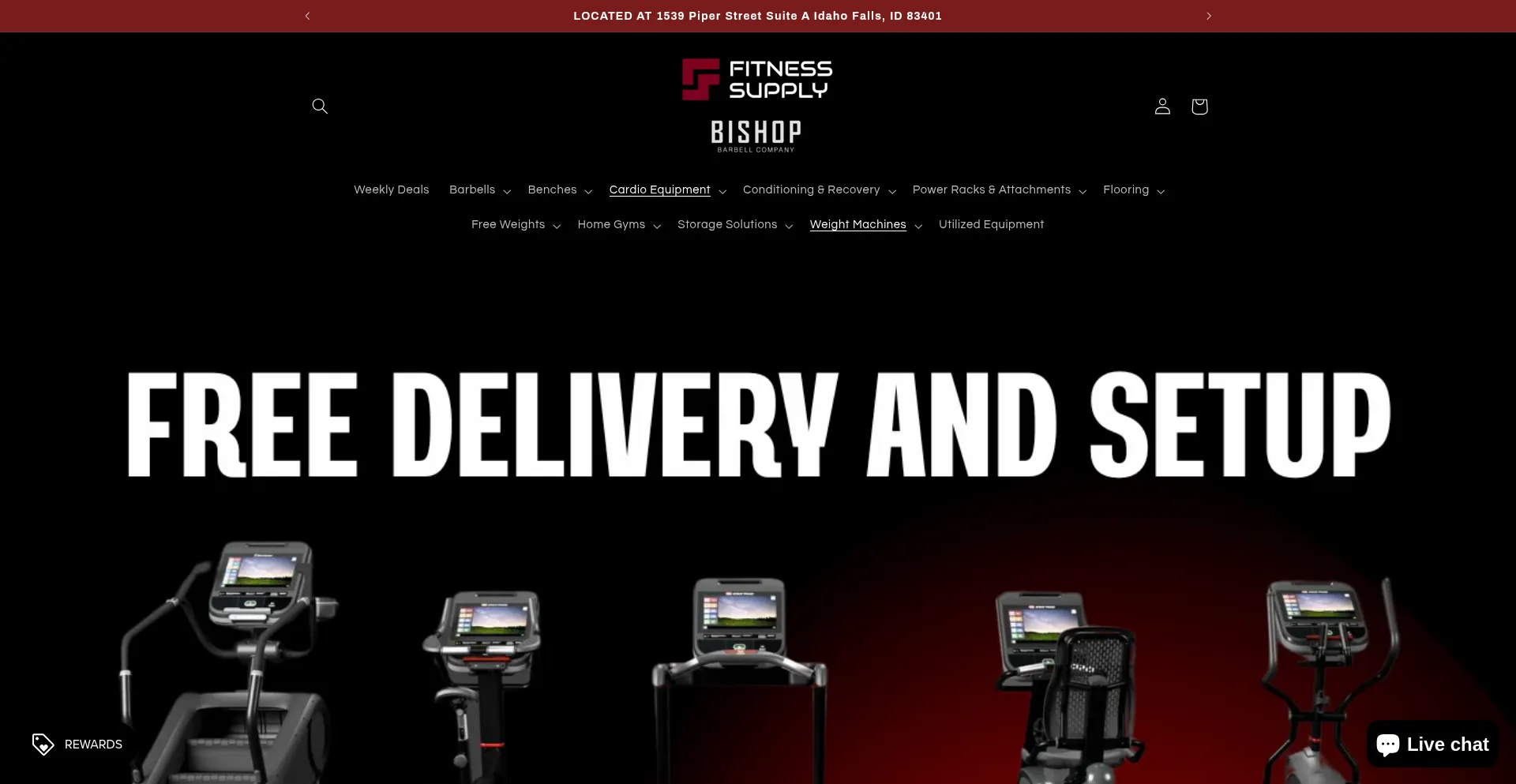Website screenshot of Fitnesssupply.com