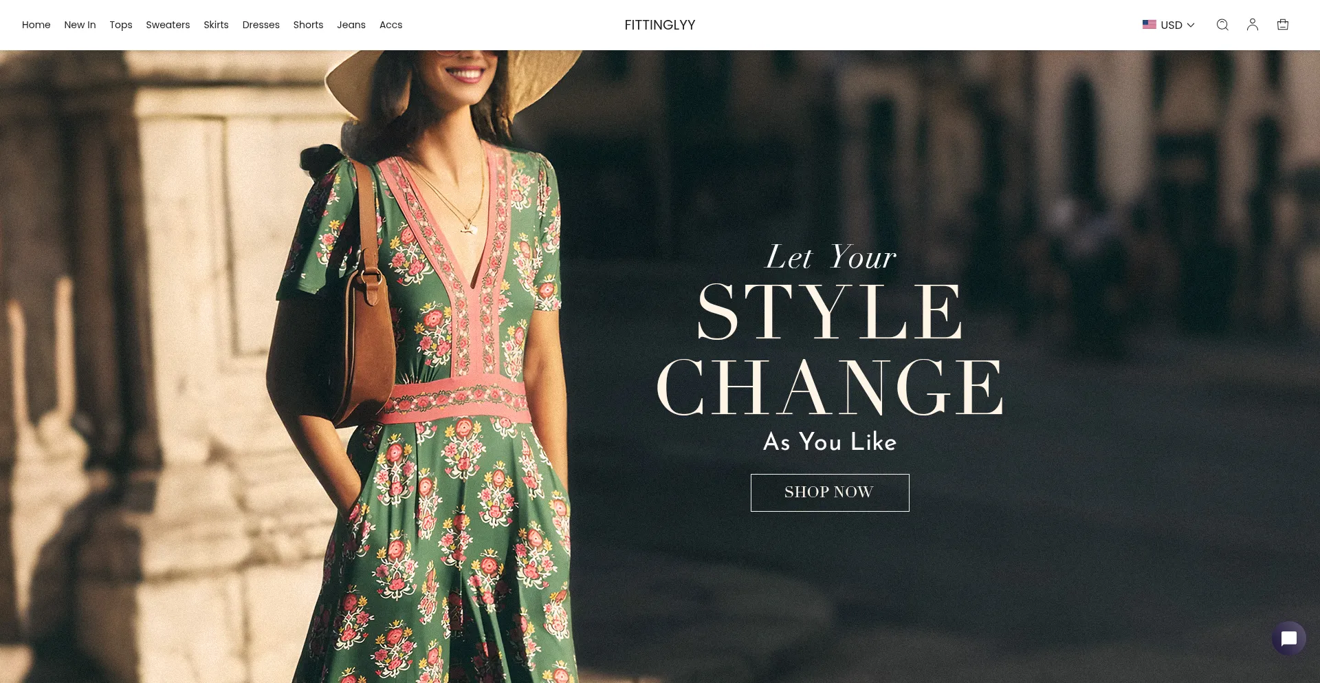 Website screenshot of Fittinglyy.com