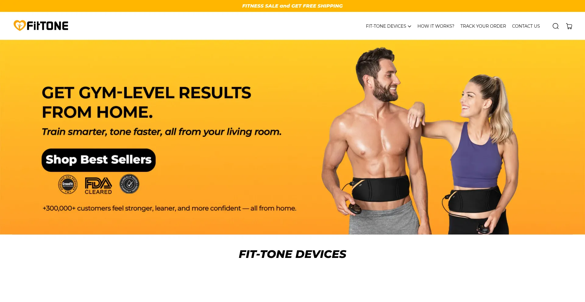 Website screenshot of Fittone.co