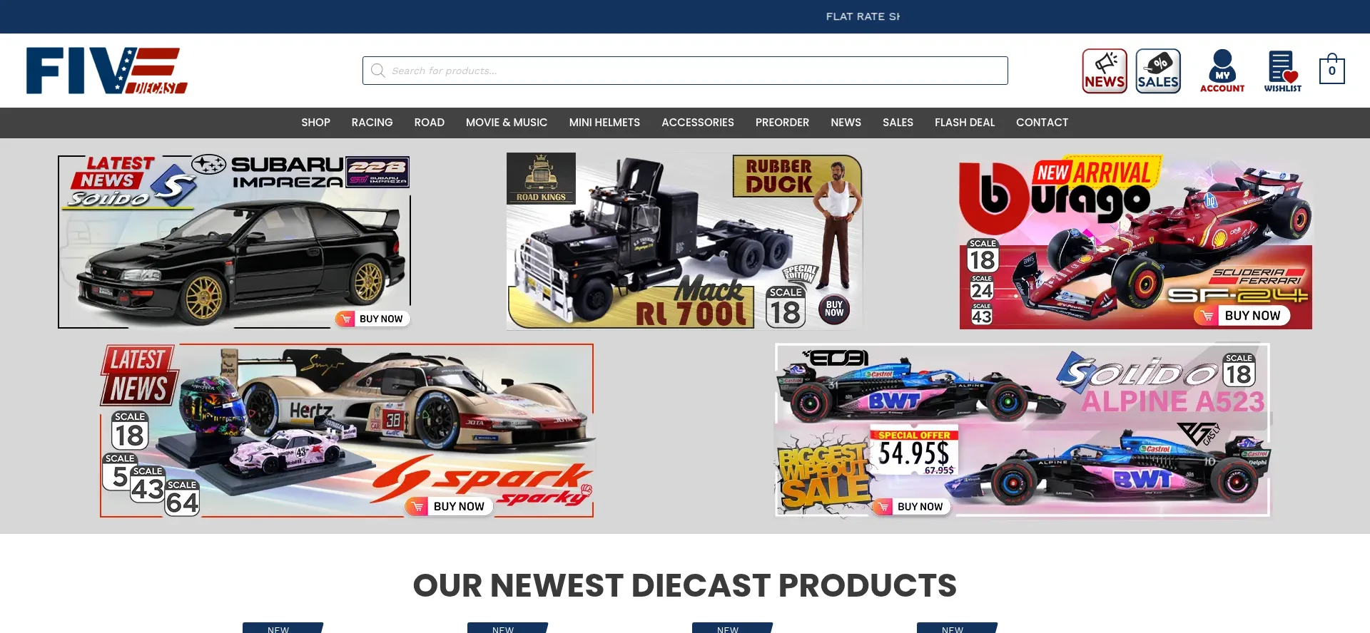 Website screenshot of Fivediecast.com