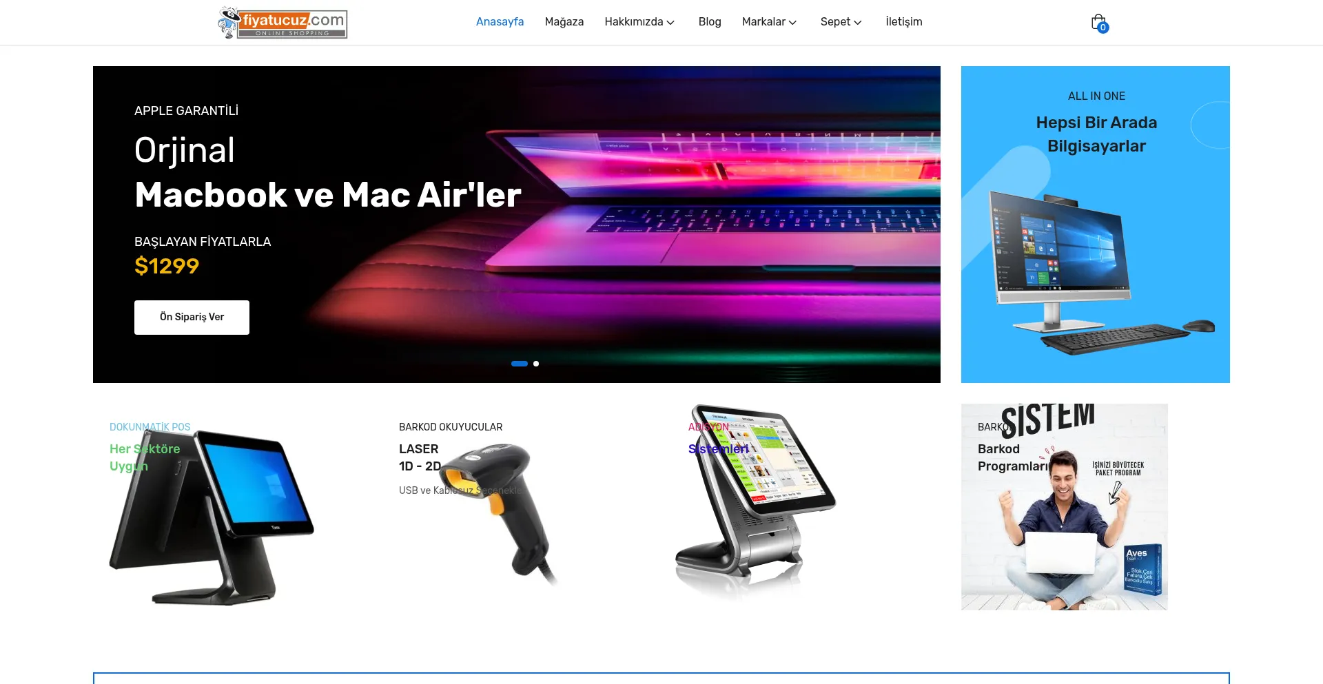 Website screenshot of Fiyatucuz.com