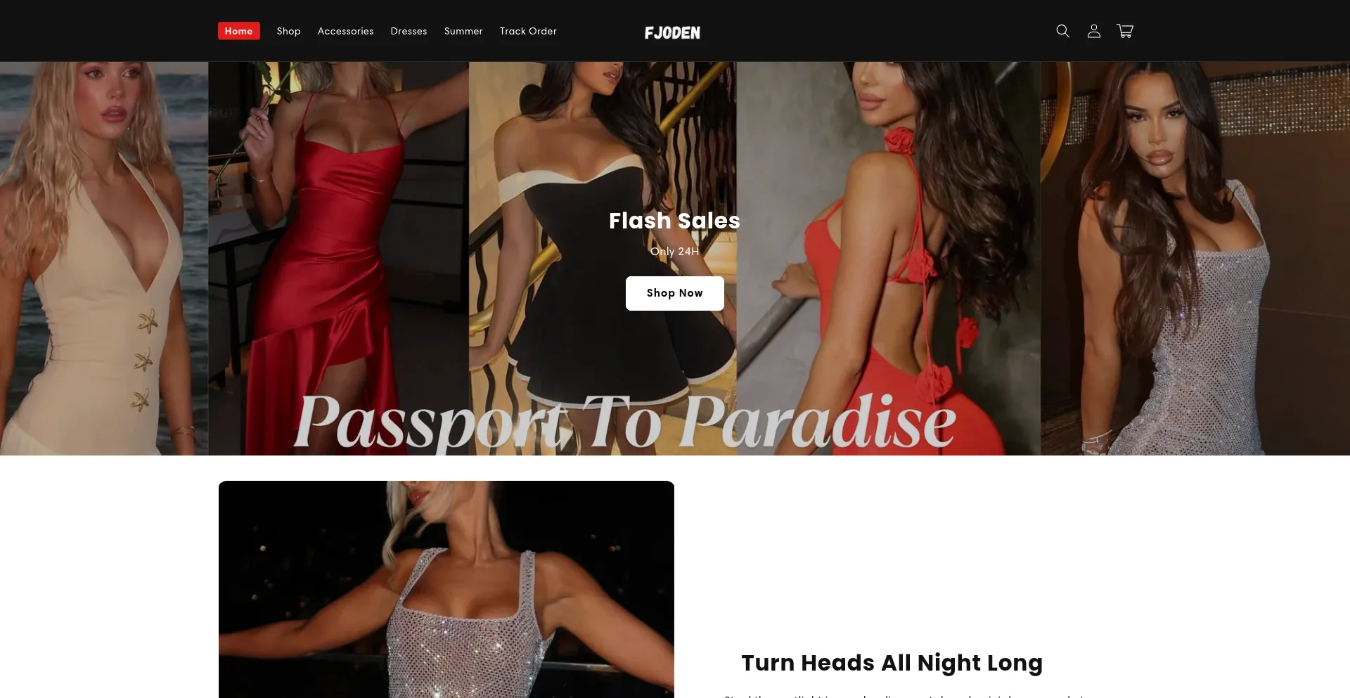 Website screenshot of Fjoden.shop