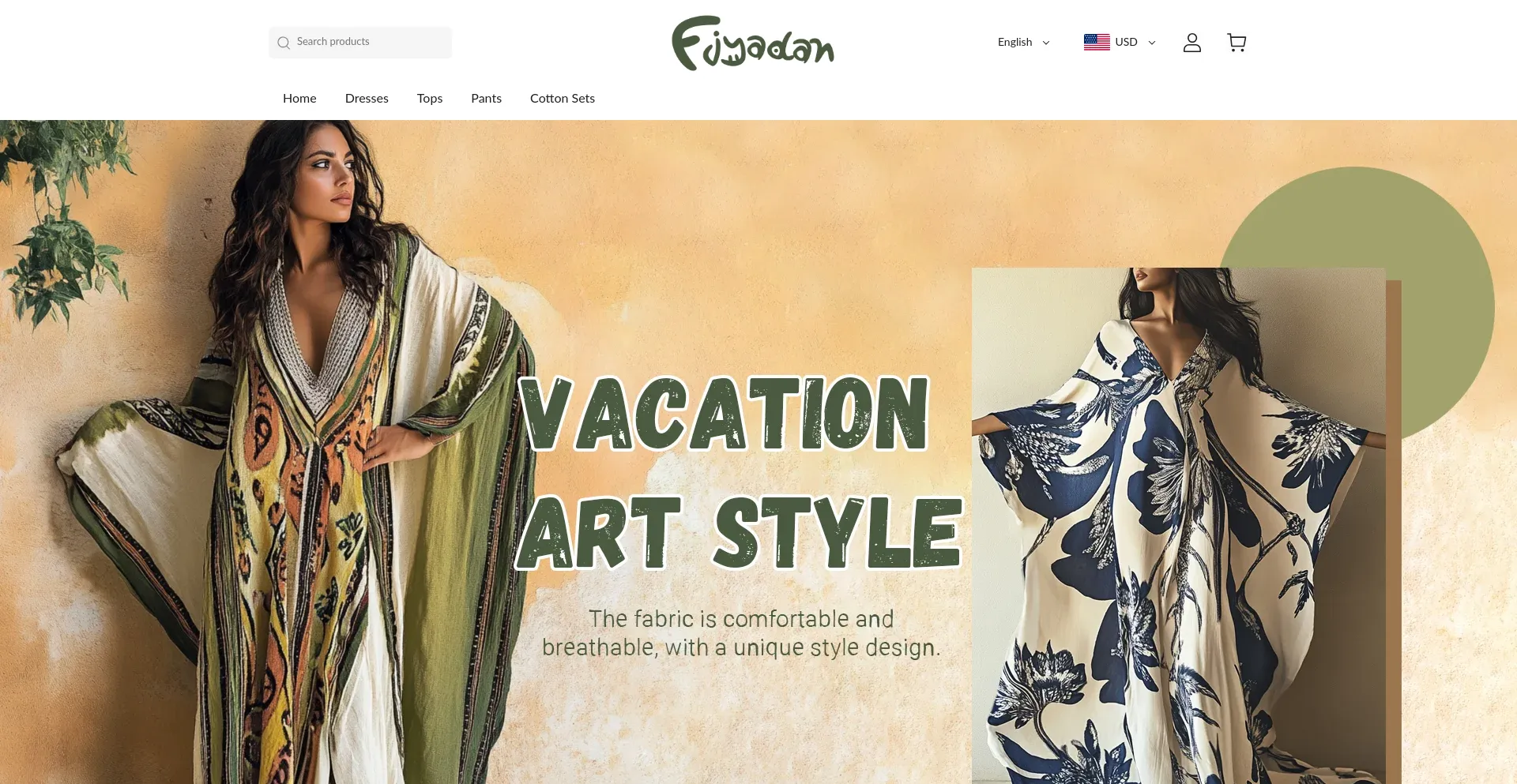 Website screenshot of Fjyadan.com