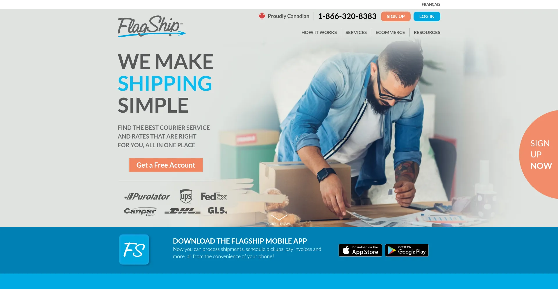 Website screenshot of Flagshipcompany.com