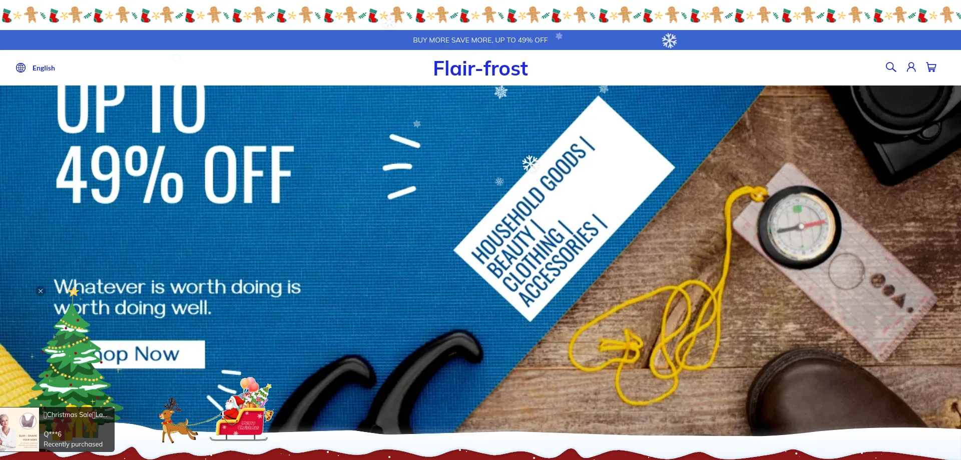 Website screenshot of Flair-frost.co.uk