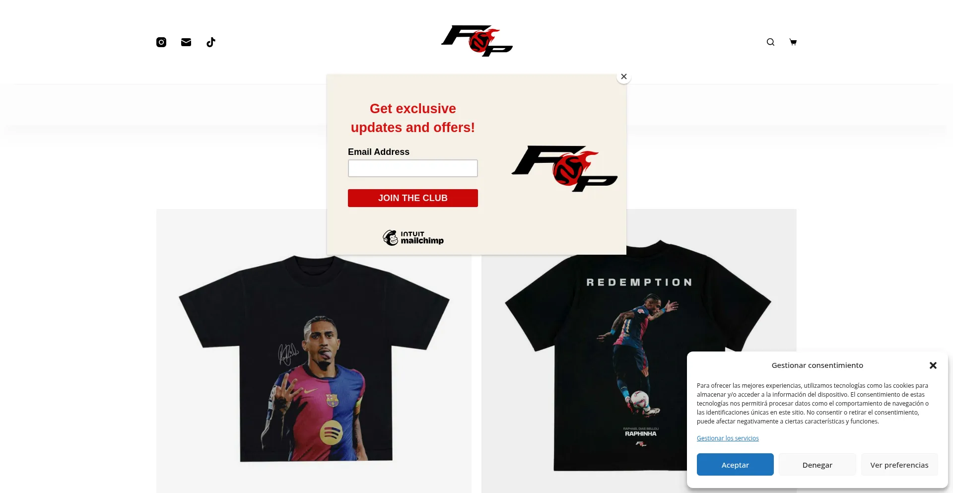 Website screenshot of Flaironthepitch.com