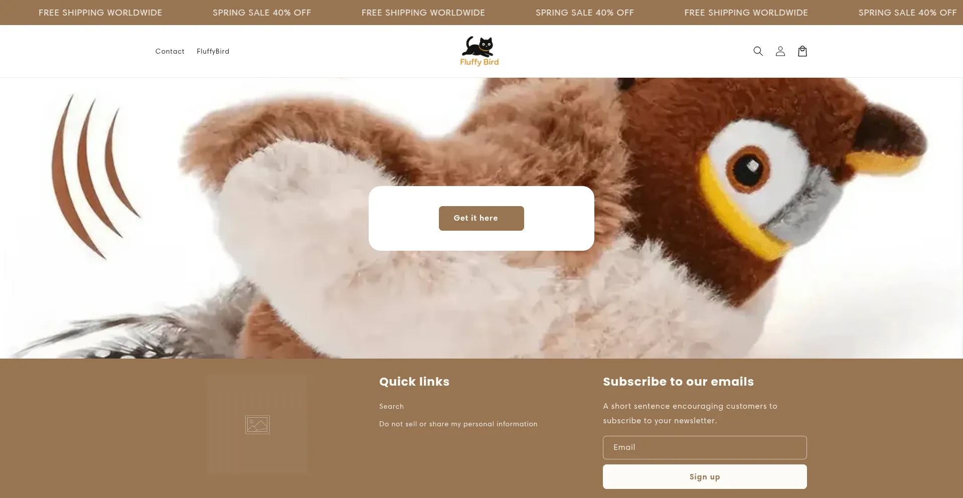 Website screenshot of Flappygo.com