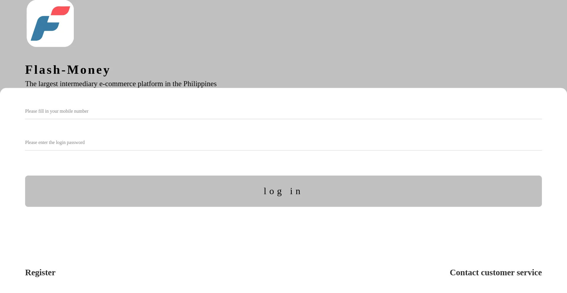 Website screenshot of Flash-money.vip