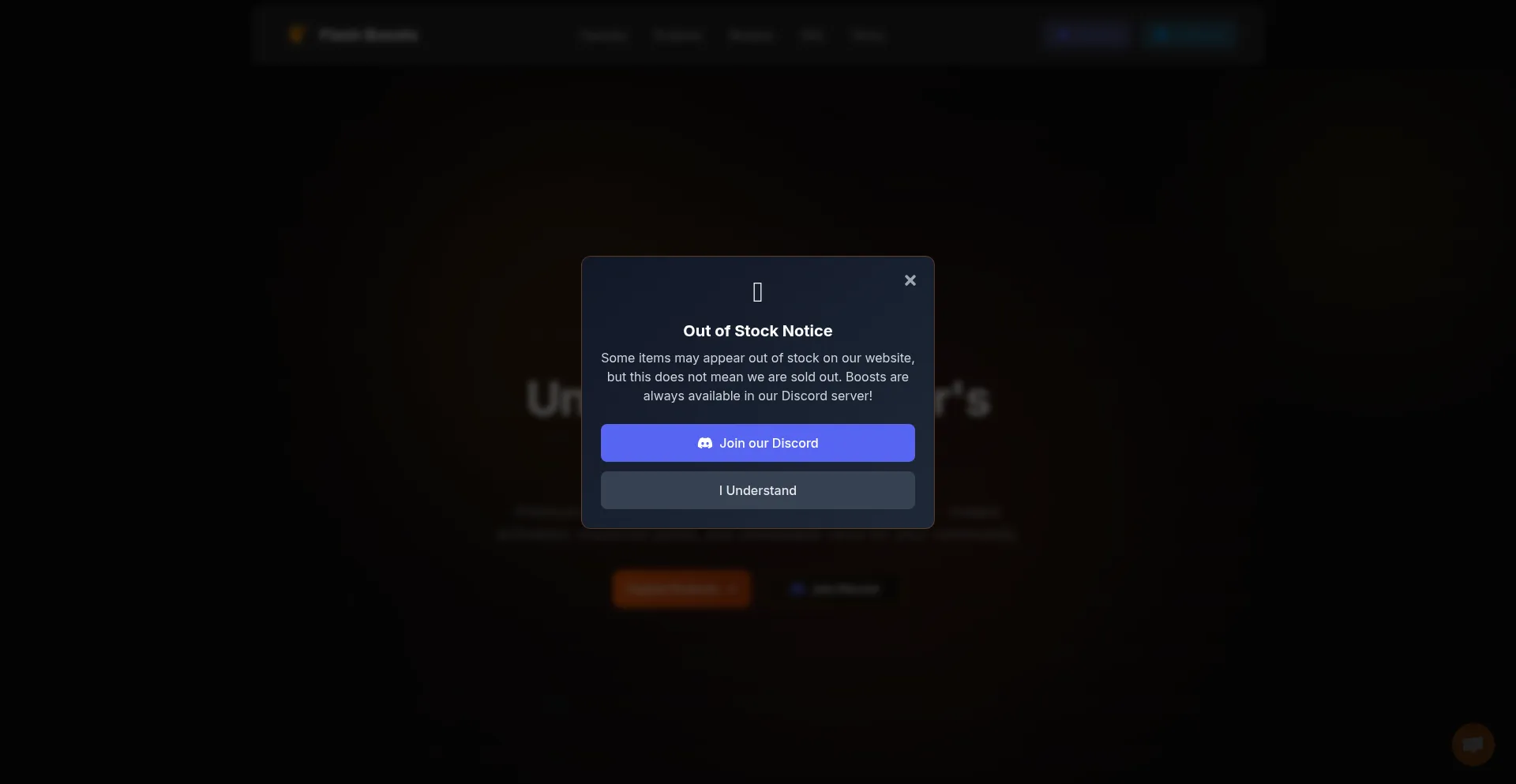 Flashboosts.cc Screenshot