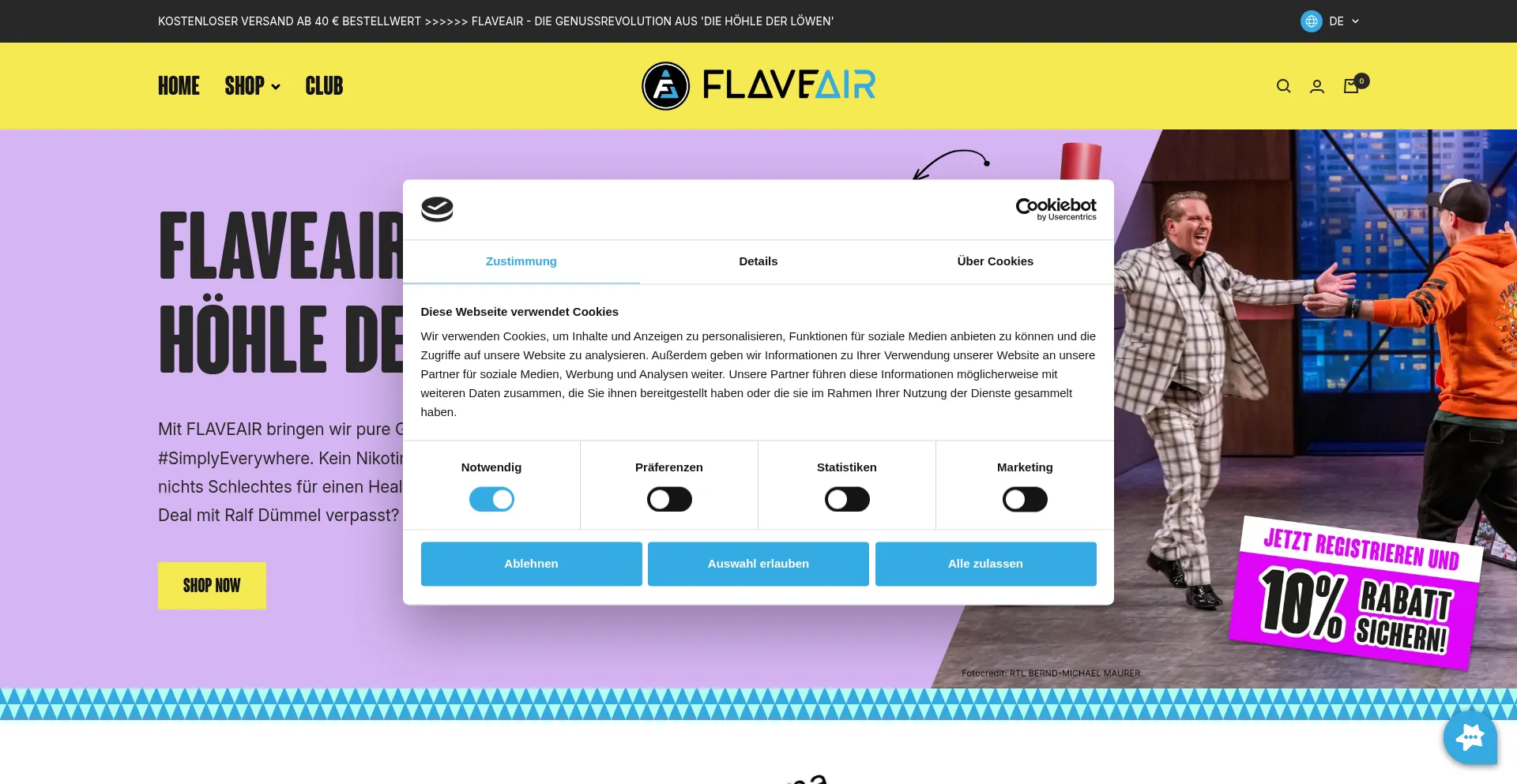 Flave-air.com Screenshot