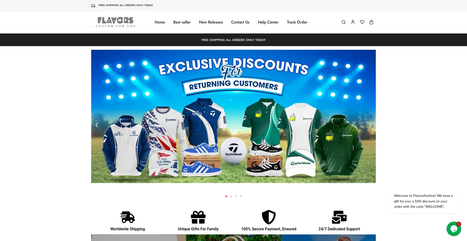 Website screenshot of Flavorsfashion.com