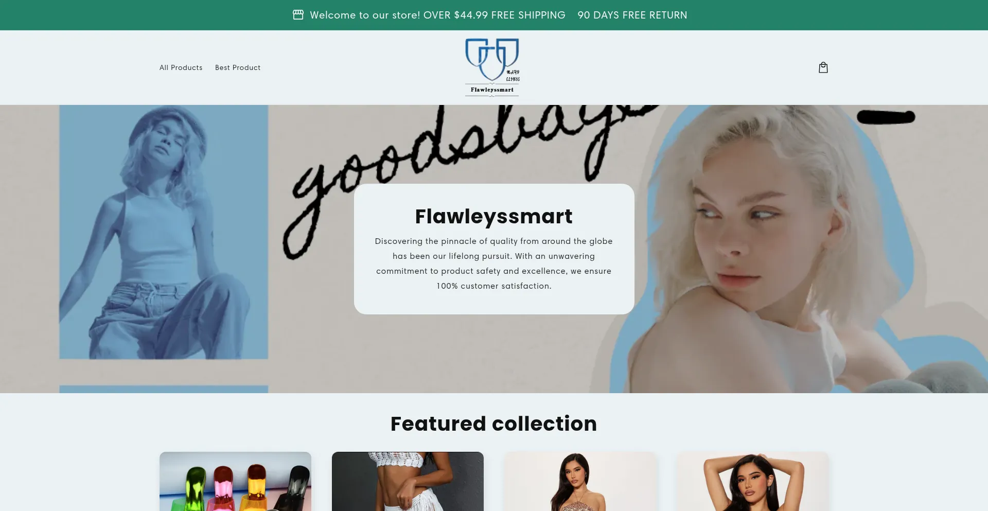 Website screenshot of Flawleyssmart.com
