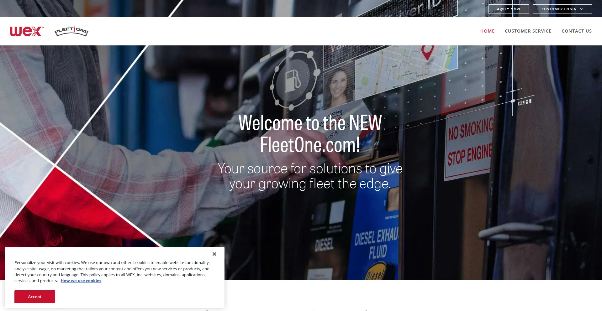 Website screenshot of Fleetone.com