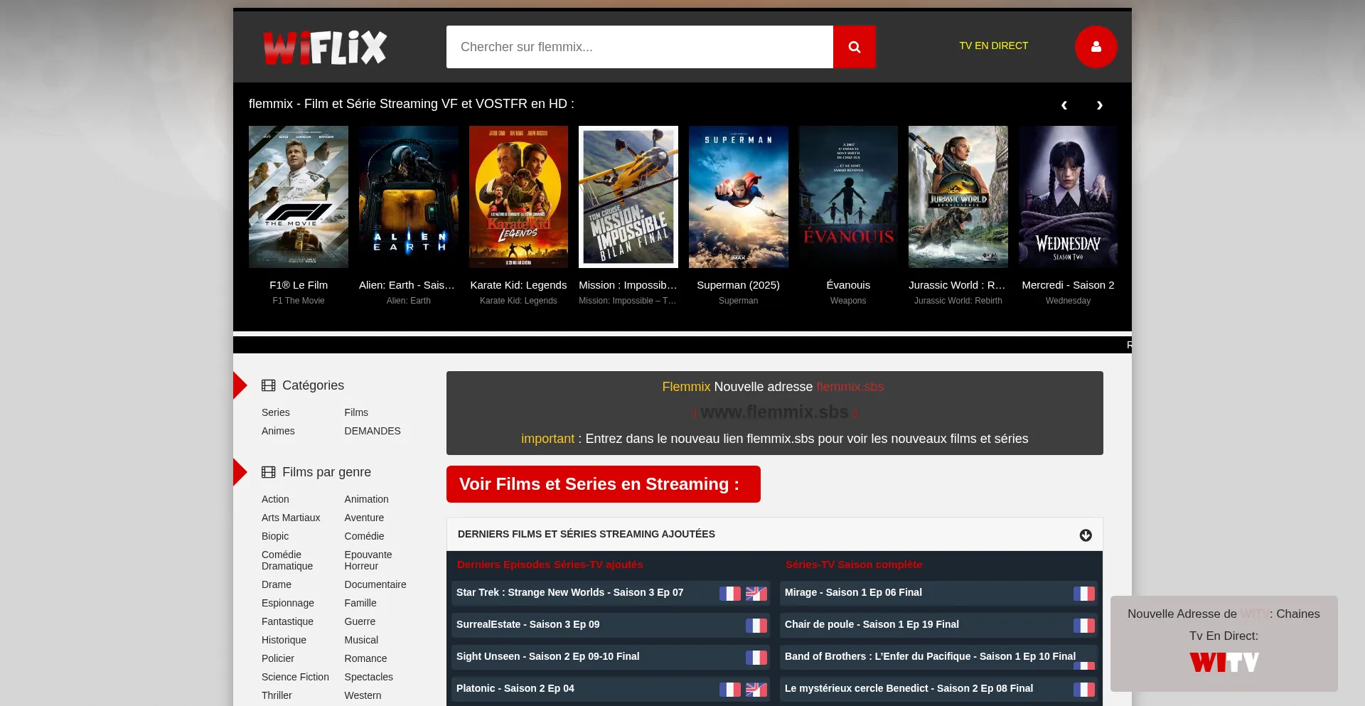 Website screenshot of Flemmix.sbs