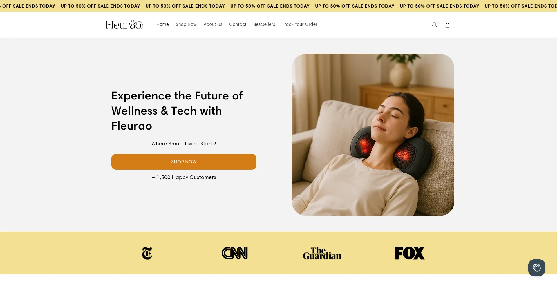Website screenshot of Fleurao.com