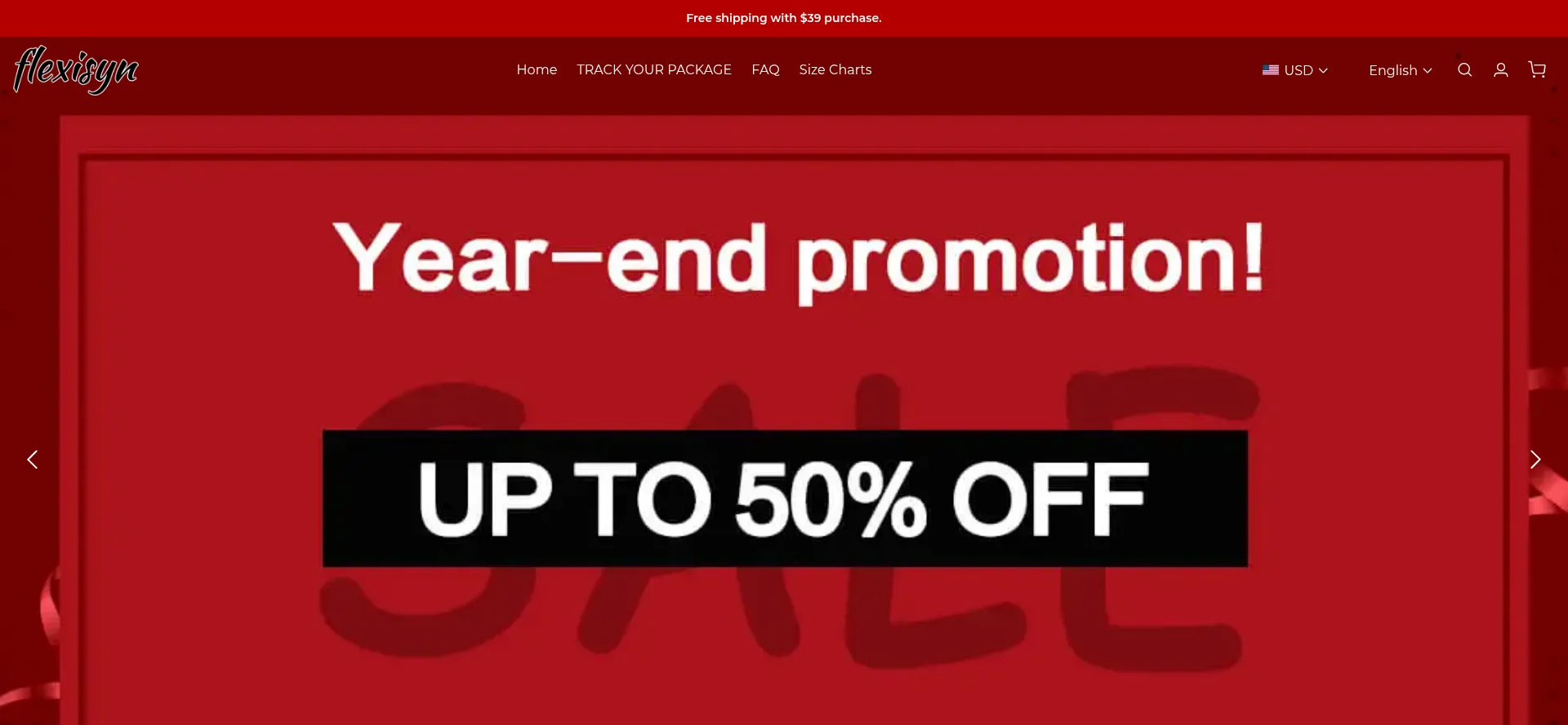 Website screenshot of Flexisyn.com