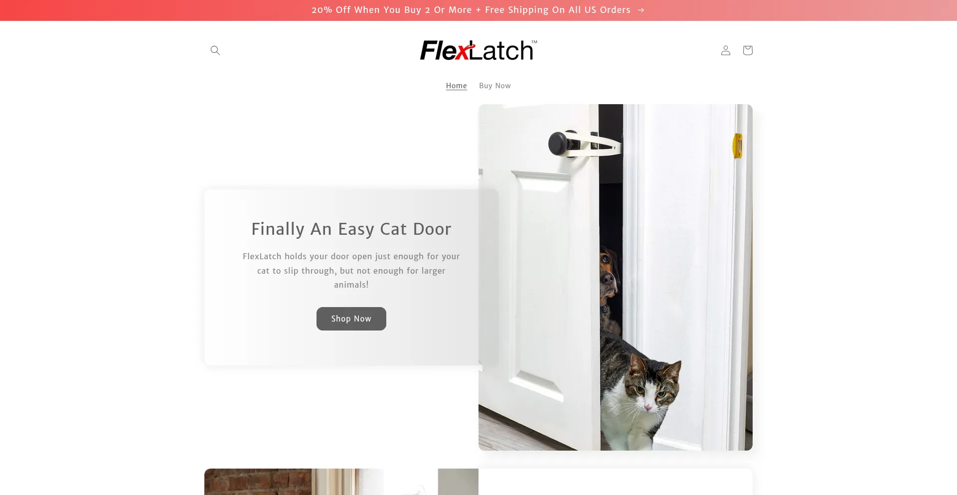 Website screenshot of Flexlatch.com