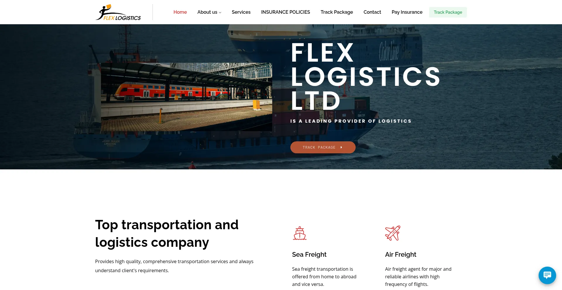 Website screenshot of Flexlogisticsltd.com