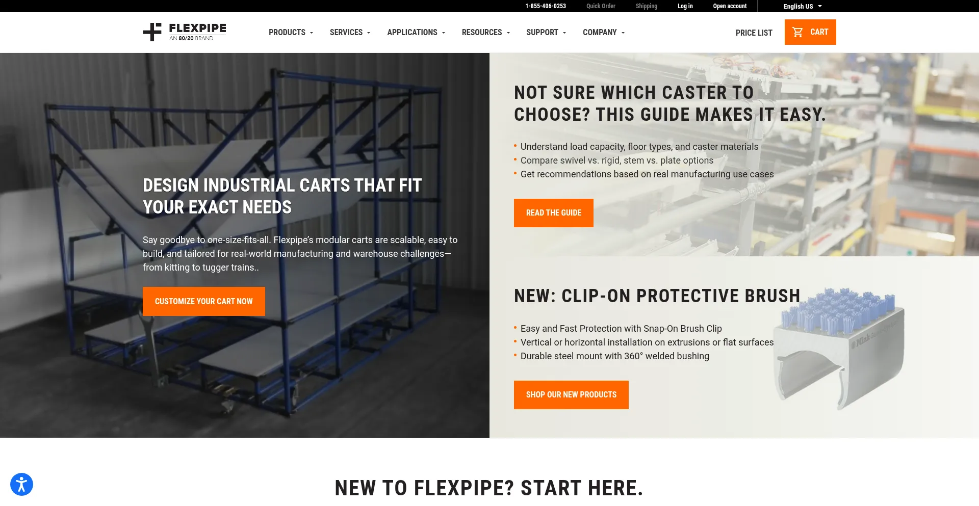 Website screenshot of Flexpipeinc.com